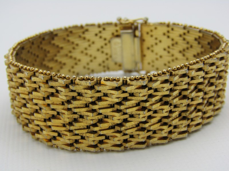 Professor Nationaal Blaze Gouden Vintage Armband, 18K 0750 - De Kringwinkel