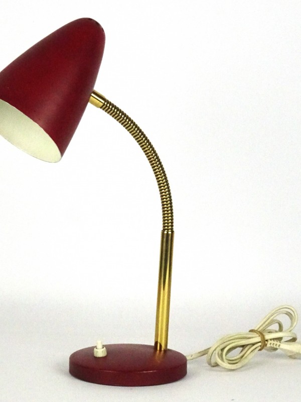 Vintage mauve bureaulamp De Kringwinkel