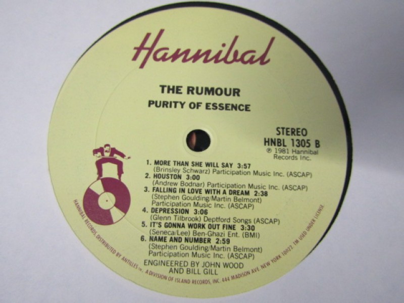 LP, The Rumour: Purity of Essence, 1981