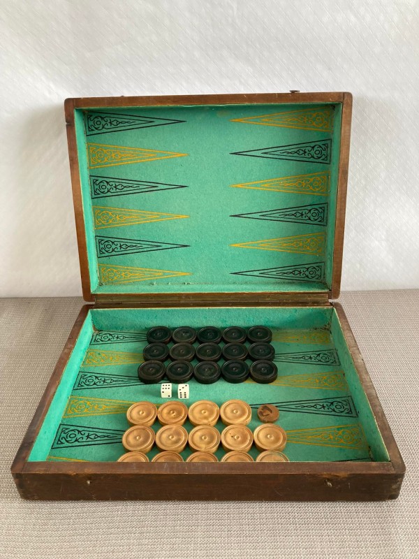 Houten backgammon - De Kringwinkel