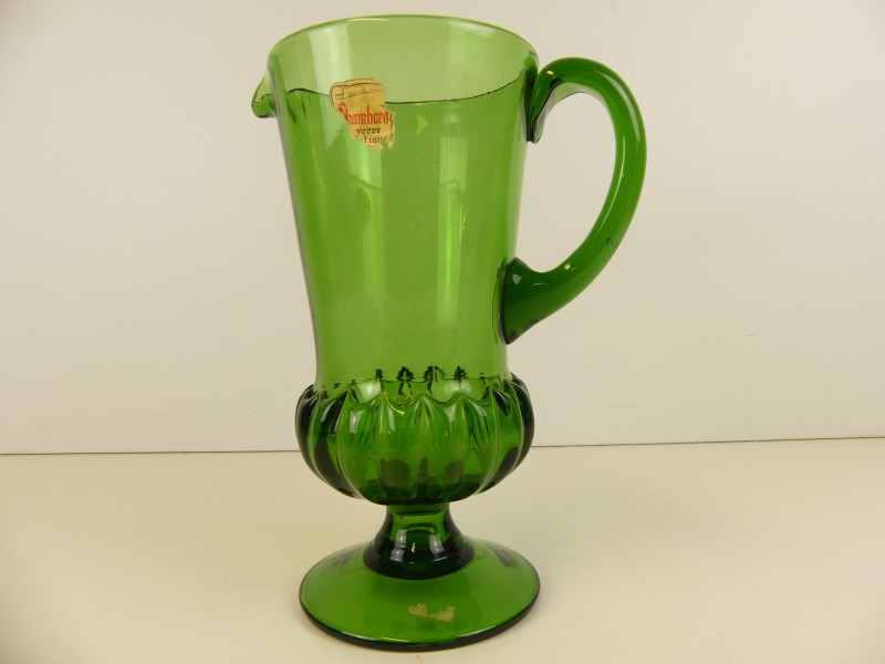 Vintage groene Glas Chambord kan