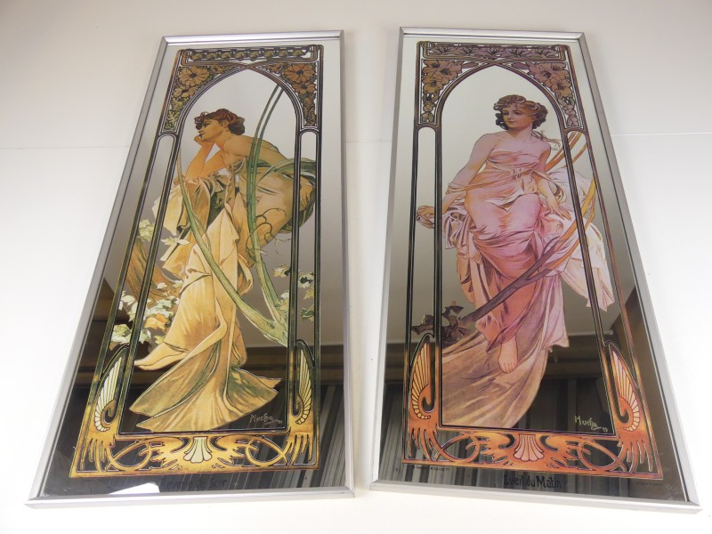 Spiegels " Times of the Day" By Alphonse Mucha - Saggers & Co Ltd '77