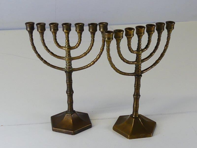 Vintage: 2 Joodse kandelaars - Kringwinkel