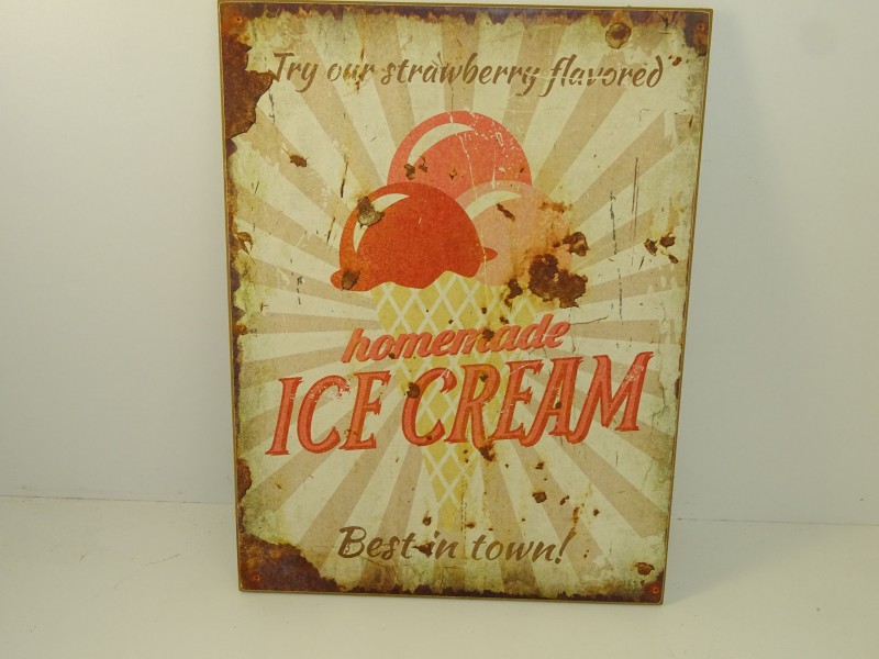 Reclamebord: Homemade Ice Cream