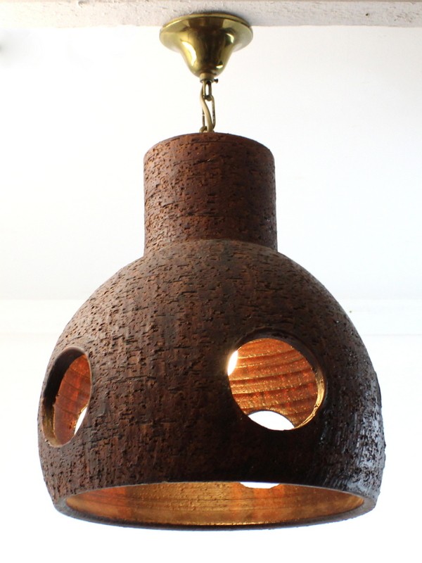 Aardewerk Brutalist Hanglamp