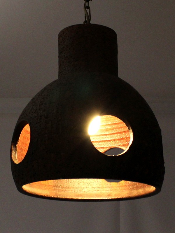 Aardewerk Brutalist Hanglamp