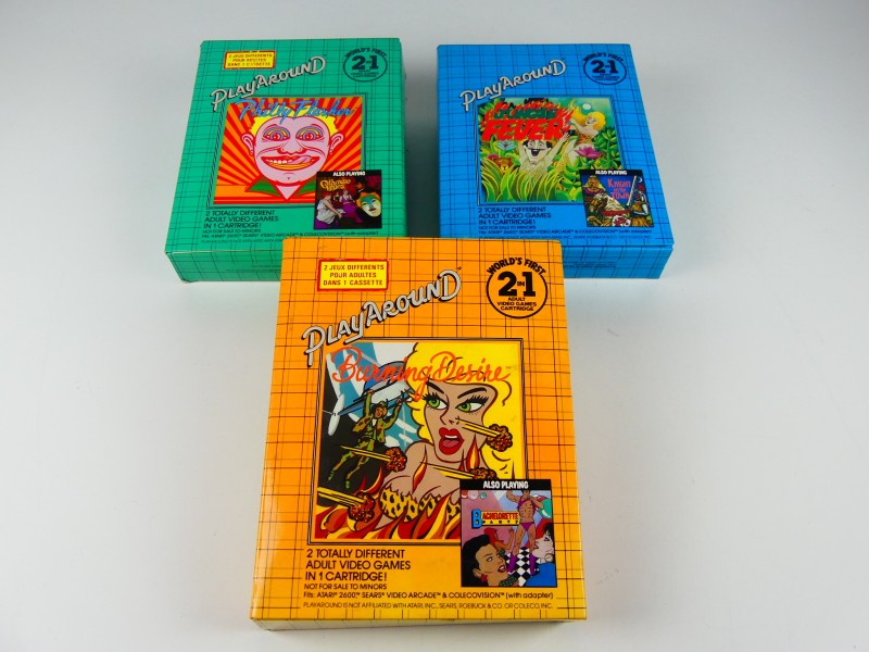 Retro Atari 2600 Cartridges in doos