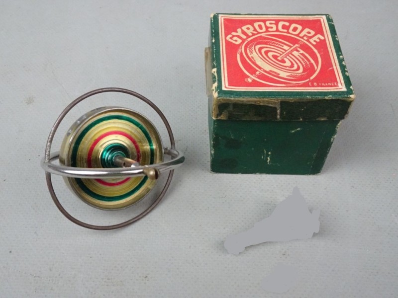 Vintage gyroscope in originele doos