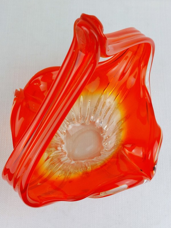 Oranje Braine- le- Comte kristallen schaal