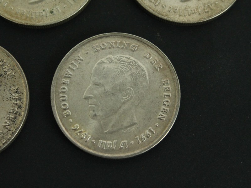 5 munten 250 Belgische Frank