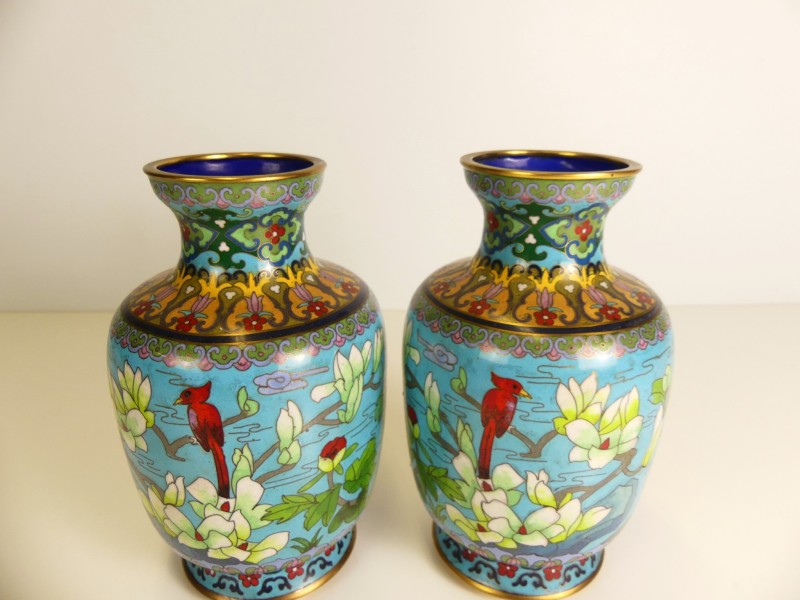 Vintage Paar Chinese Cloisonné - Vazen