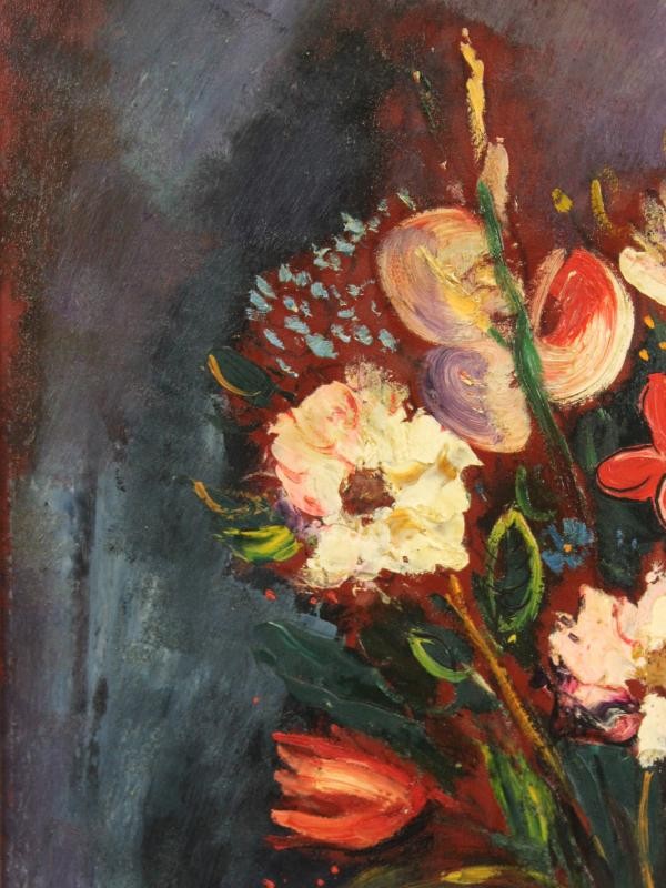 Kleurrijk bloemstilleven - Gust Van Steenwegen (1905-1986)