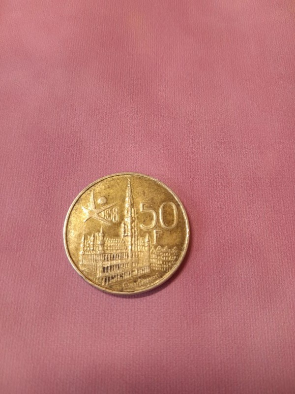 Belgische 50 Frank munt  1958