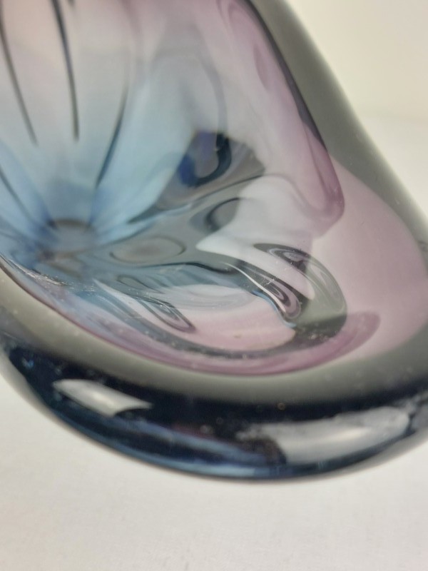 glazen schaal paars/blauw