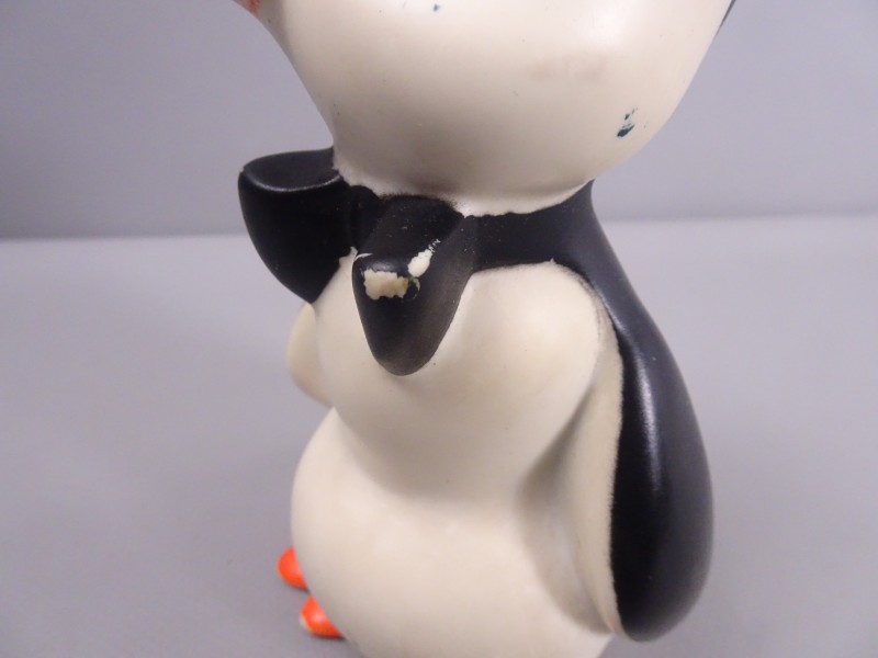 Vintage pinguin - Nestor H 15 cm piepspeeltje (getest en werkt)