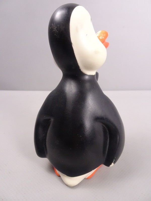 Vintage pinguin - Nestor H 15 cm piepspeeltje (getest en werkt)