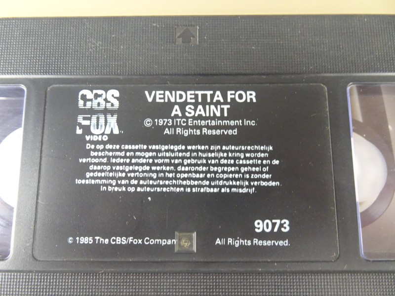 Originele VHS - Vendetta for the Saint