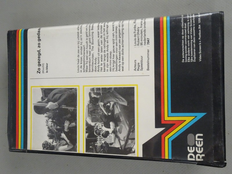 7 (originele ronde) VHS  - Louis De Funes