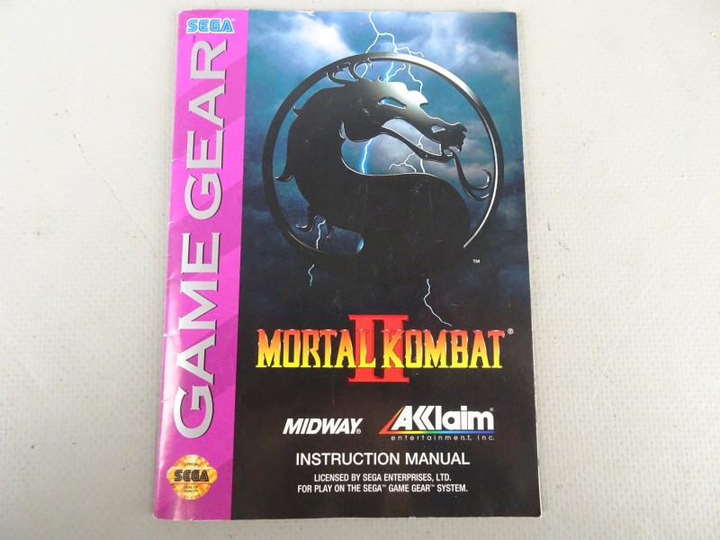 Game gear sega mortal kombat 2