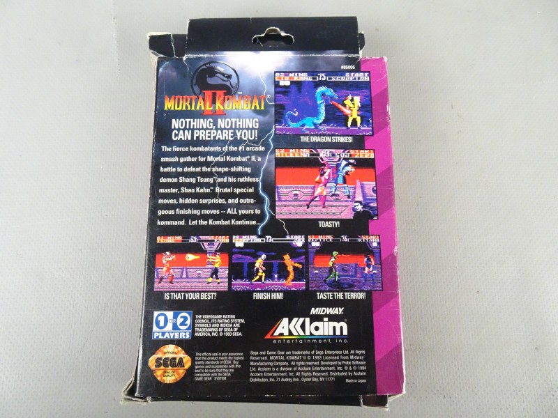 Game gear sega mortal kombat 2