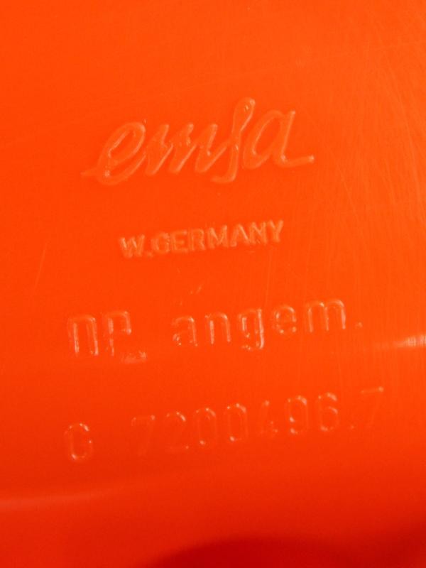 2 Oranje vintage Space Age snacktorens - Emsa (W. Germany)