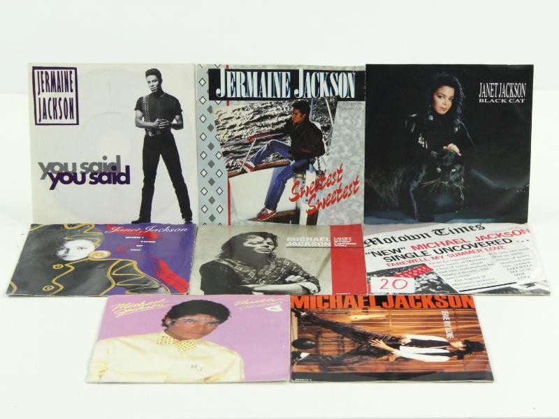 Set van 8 singles - de 3 bekendste Jackons