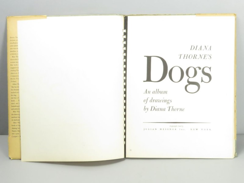 Hardcover 1944 tekeningen Diana Thorne's dogs.