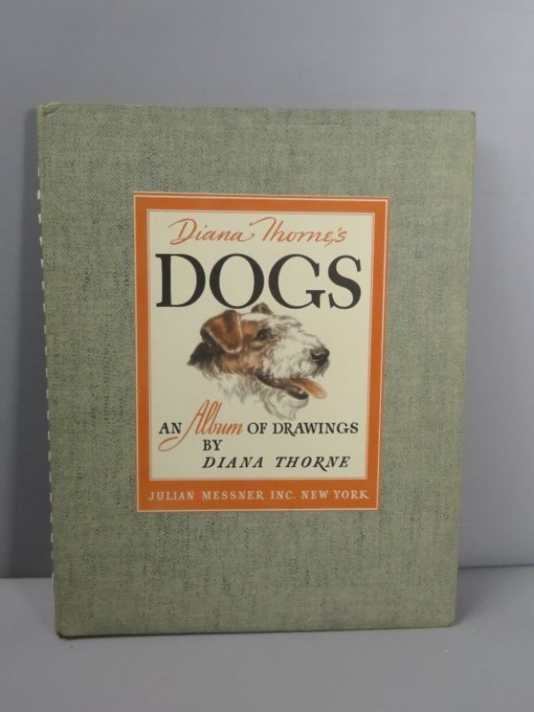 Hardcover 1944 tekeningen Diana Thorne's dogs.