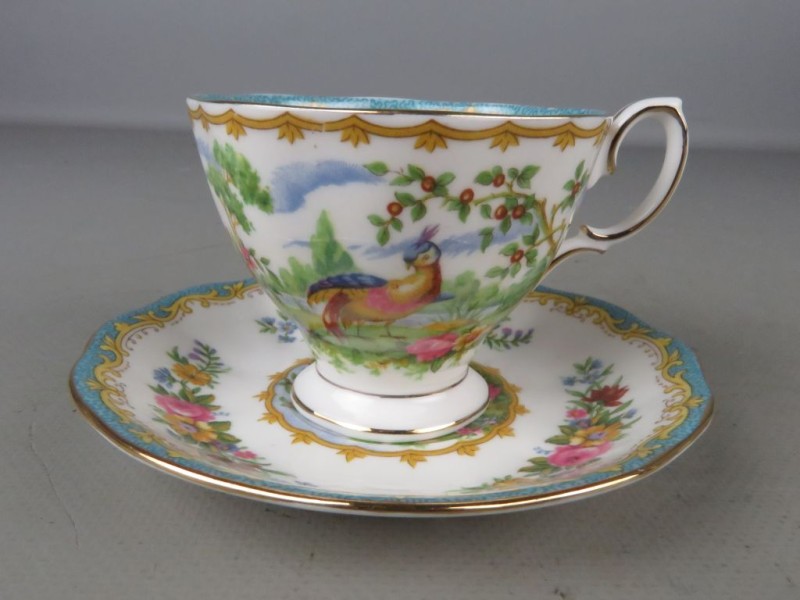 Een Royal Albert "Chelsea Bird" geregistreerd nr. 839184.