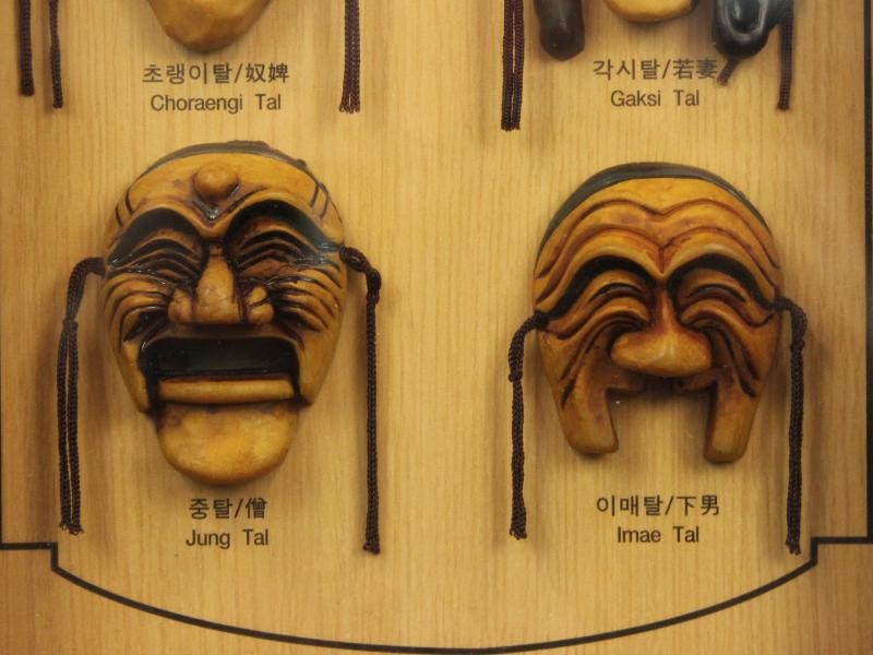 Decoratief kader met Koreaanse Hahoe maskers