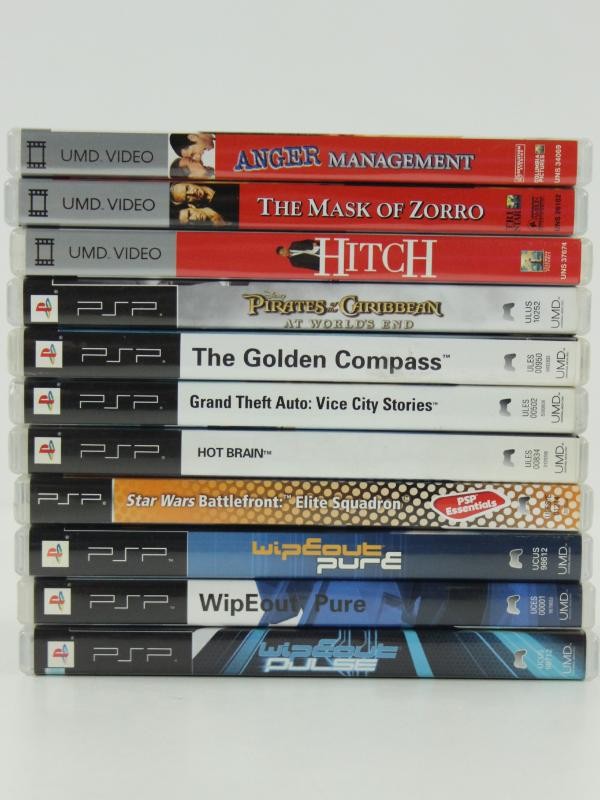 Lot van PSP games en PSP films.