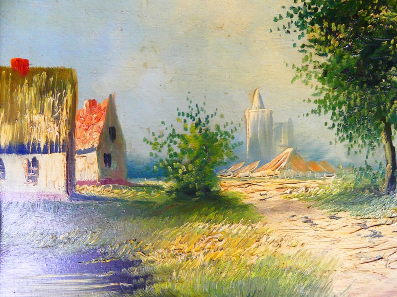 Vintage – landschapsschilderij - gesigneerd