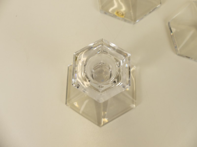 Kristallen kandelaars + asbak - VSL