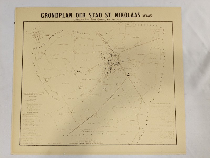 Grondplan der stad St.Nikolaas (waas) [1885]