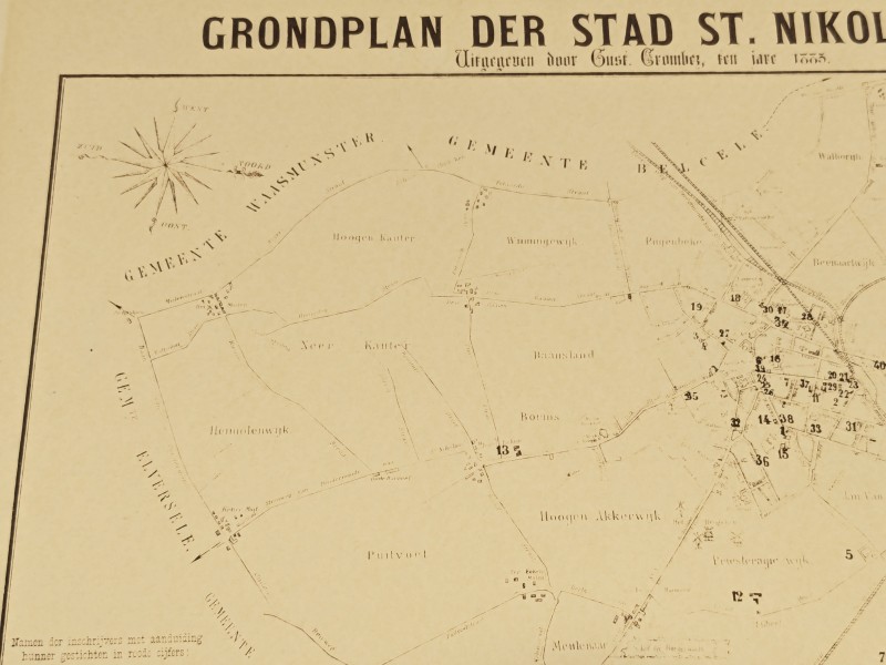 Grondplan der stad St.Nikolaas (waas) [1885]