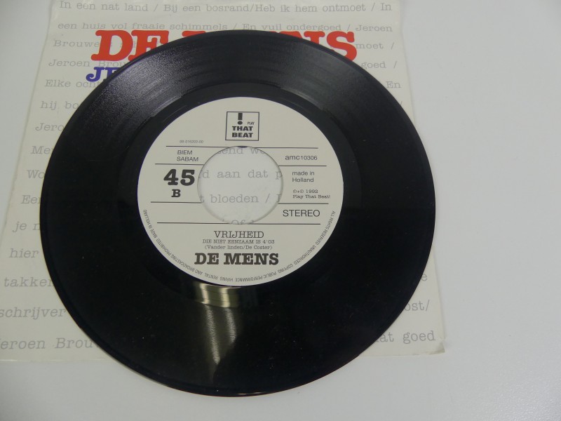 Vinyl 7'' - De Mens – Jeroen Brouwers (Schrijft Een Boek)