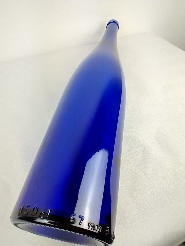 Set  blauwe flessen