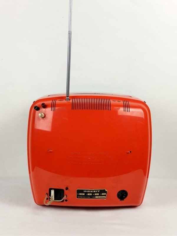 Vintage oranje mini tv Indesit