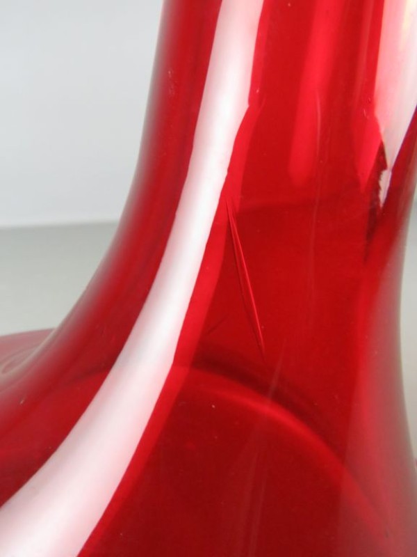 Design rode glazen vaas "Gutzz"