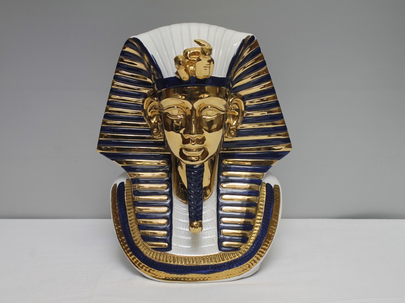 Meerkleurig Egyptisch buste/ornament "Toetanchamon" (Art. 830)