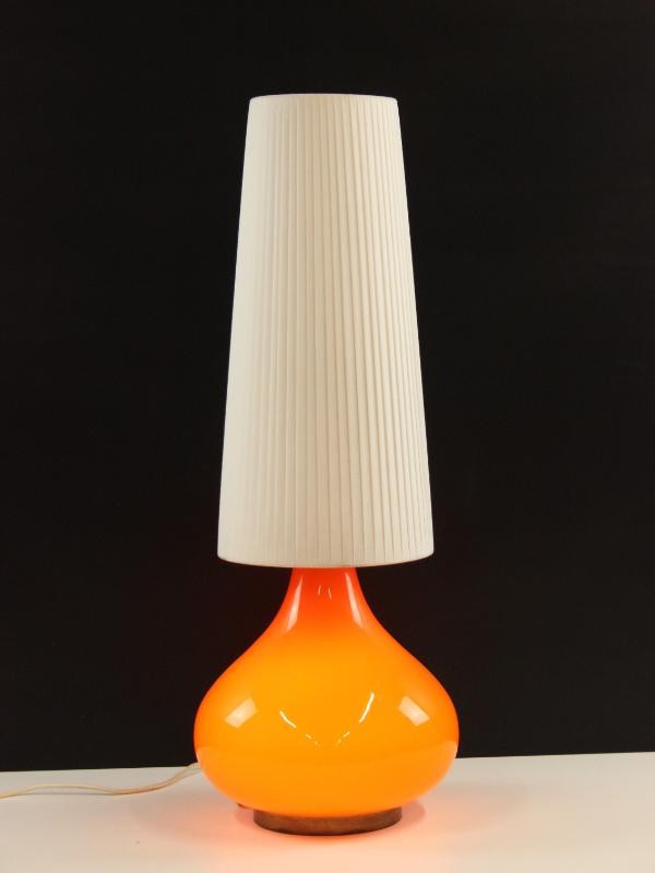 Grote Lamp Oranje - Glas - Space Age