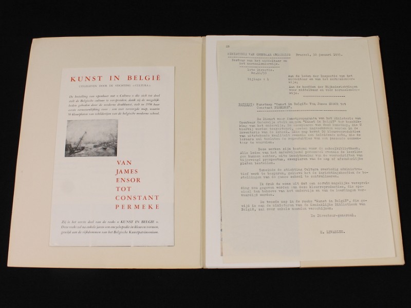 Vintage kunstmap "Kunst in België - Van James Ensor tot Constant Permeke"