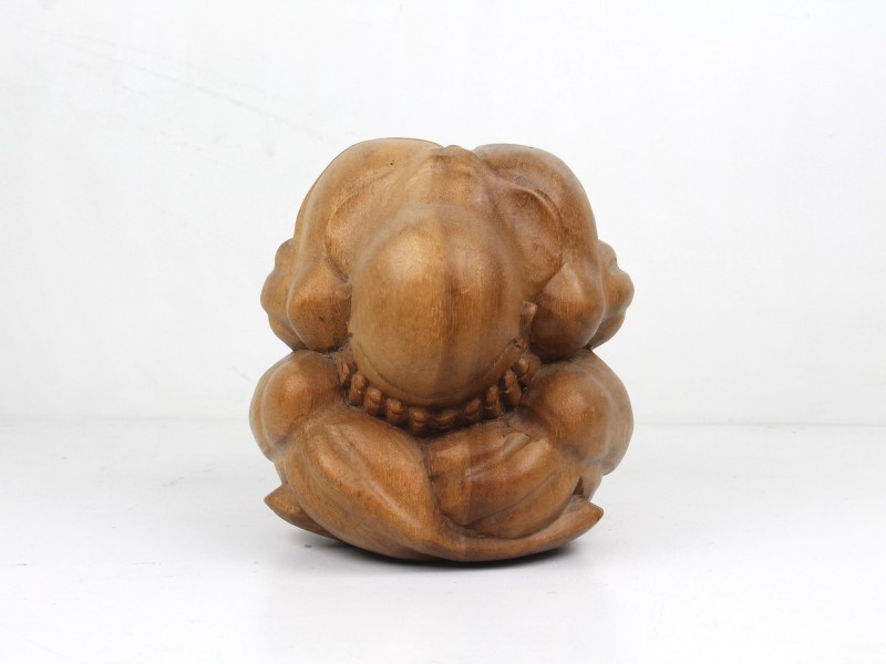 Houtsculptuur Yogiman -  Symbolisch boeddhabeeld