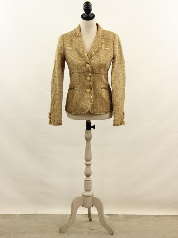 Knappe vintage vest met veel gouddraad, gemerkt Moshino cheap and chic