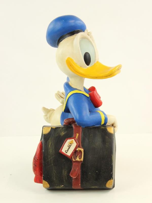 Donald Duck vertrekt! Tof vintage beeld, polyresin - jaren '80