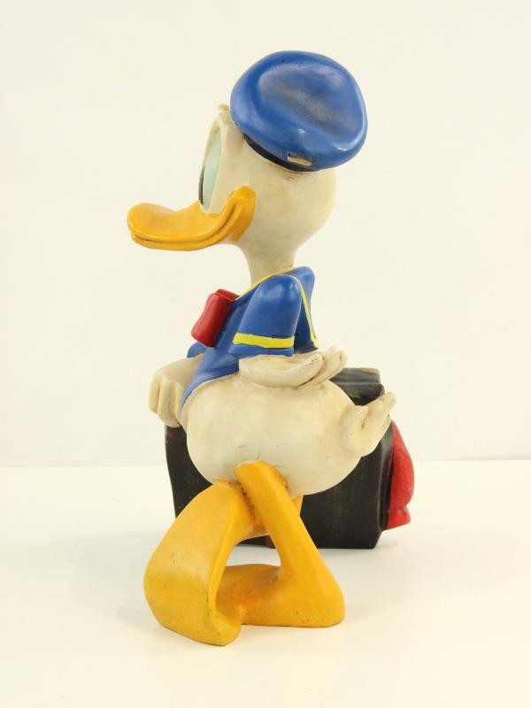 Donald Duck vertrekt! Tof vintage beeld, polyresin - jaren '80