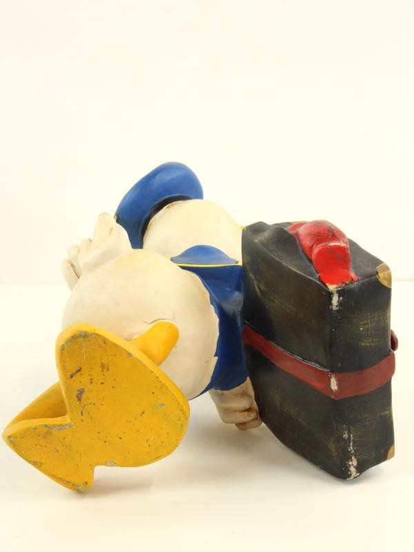 Donald Duck vertrekt! Tof vintage beeld, polyresin - jaren '80