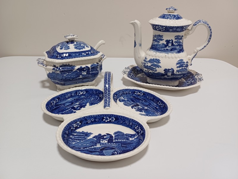 Copeland Spode's Tower blauw servies