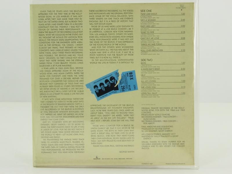 Lp The Beatles At The Hollywood Bowl door EMI Records in 1977 - EMTV4