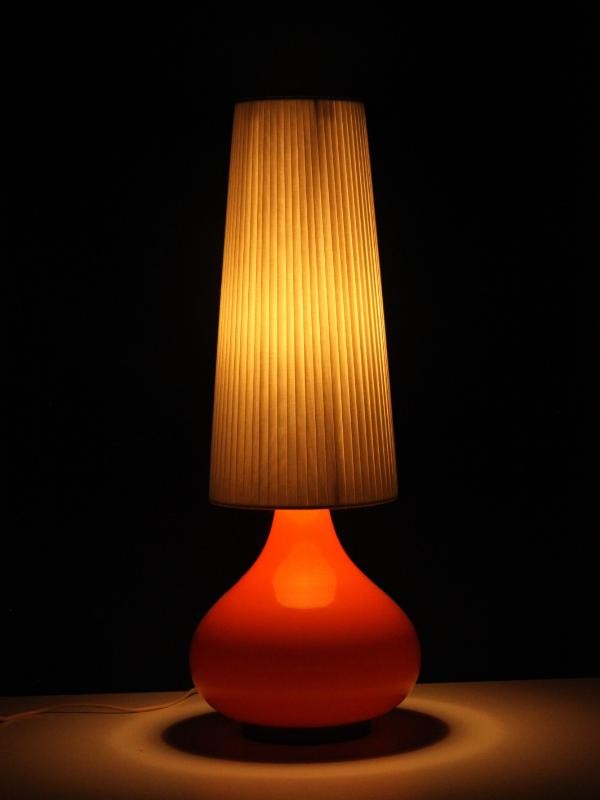 Grote Lamp Oranje - Glas - Space Age